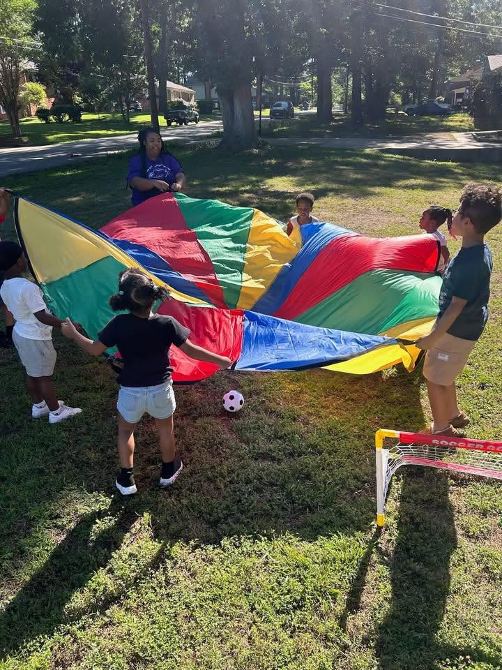 Parachute play outside
